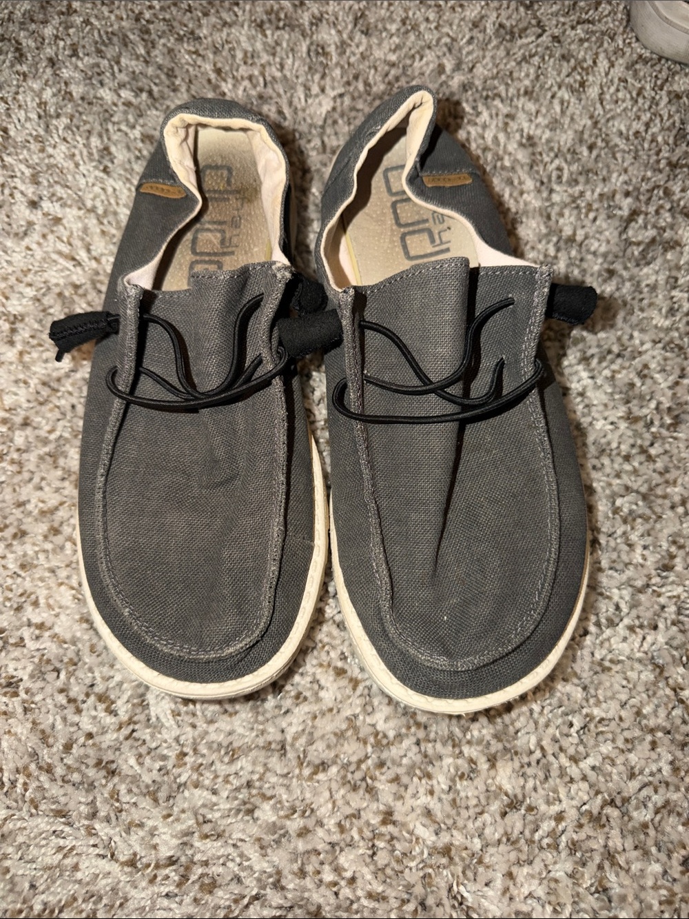 Hey Dude Women's Slip-On Loafers Wendy - Gray Canvas